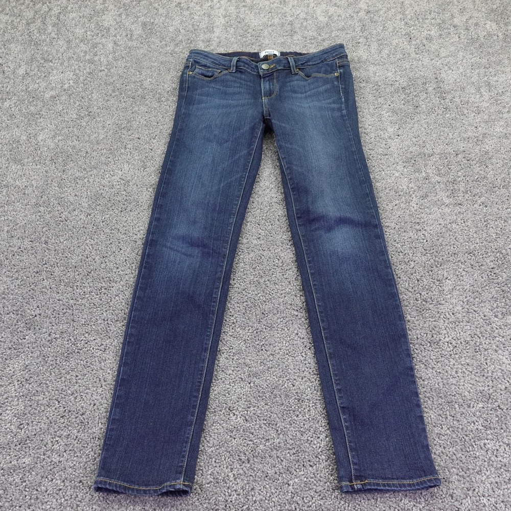 Paige Skyline Skinny Womens 29 Dark Wash Blue Denim Jeans Stretch Casual